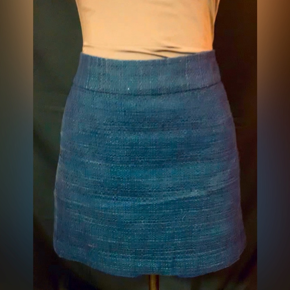 Banana republic factory Size 8 Deep Navy mini pencil skirt Side zipper Cotton